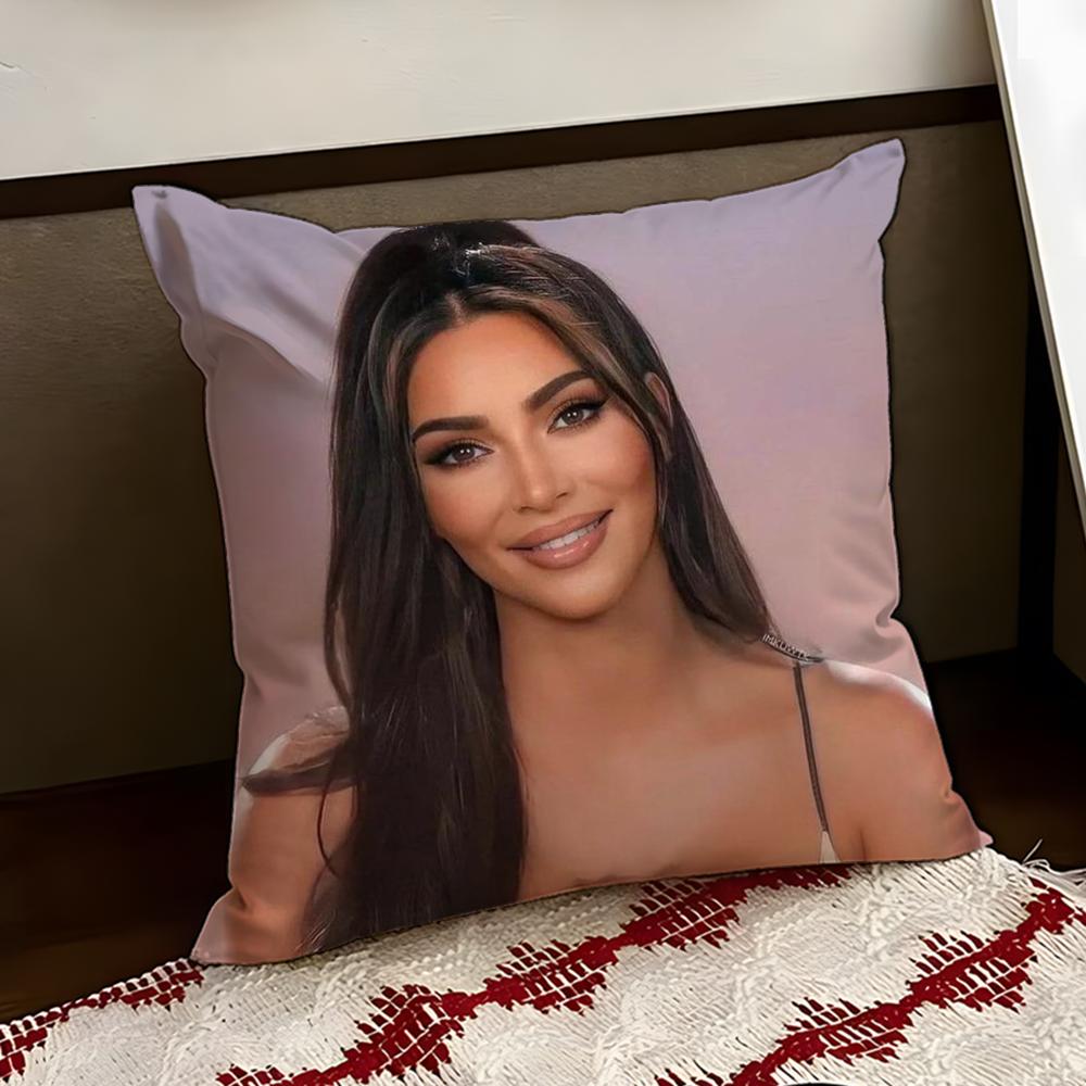 KKim KKardashianS Cushion Cover Reversible Soft Durable Pillow Cover Home Car MultiScene Use for Daily Comfort