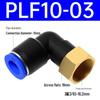 Pneumatischer L-förmiger 90° Luftschlauchverbinder Winkelstück Düse PLF6-01/8-02