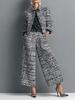 Elegant High Waist Pocket Pants Suits Temperament Lapel Long Sleeve Blazer&Pants Set Fashion Women Casual Commute Two Piece Sets