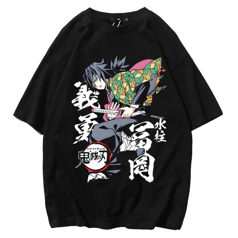 Demon Slayer Tanjiro Kamado Tshirt Unisexs Womens Original Short Sleeve College Trend ParentChild Dress Cosplay Anime Summer