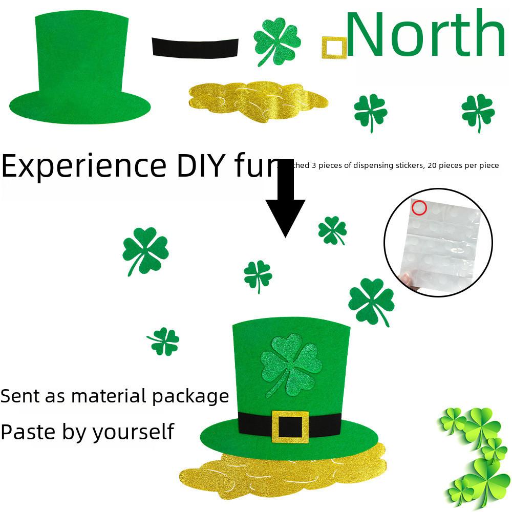 Whimsical St Patricks Day Door Decorations Featuring Playful Leprechaun And Styles Clover