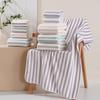 Striped Corn Pattern Bath Towel Set Coral Fleece High Absorbency Quick Dry Large Towel for Beach Bath Spa Luxury Soft Non-Shedding Fabric