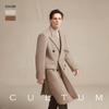 CULTUM Camel Hair Silk Wool Blend Mid-Length Trench Coat