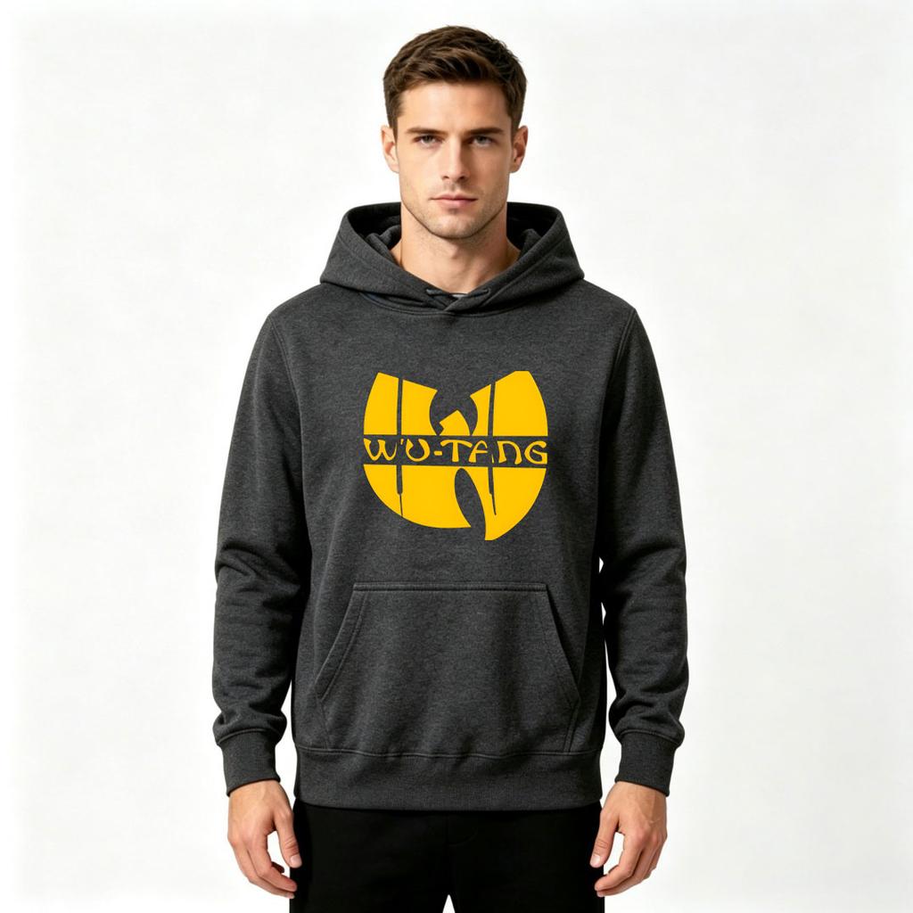 Men's White Ink Heat Transfer Print Loose Casual Hoodie Long Sleeve Pullover Hooded Sweatshirt Hip Hop Streetwear for Autumn Winter Daily Wear