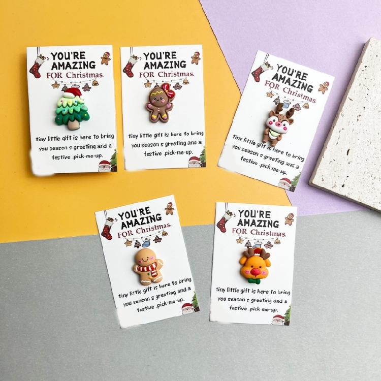 Liten Kramficka Jul Liten Helgstämning Prydnad Tomte Kram Med Värmande Kort För Festgåvor