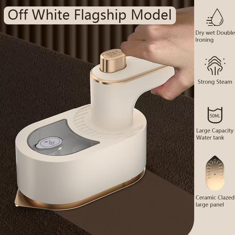 

Мини-паровой утюг с вращением на 180 градусов, ручной, для влажной и сухой глажки, портативный гладильный аппарат для одежды, домашний дорожный подвесной утюг 2025 CHINA&us бежевый