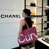 Korean Chic Crochet Mesh Shoulder Bag – Women’s Hand-Knitted Large Tote for Summer Beach