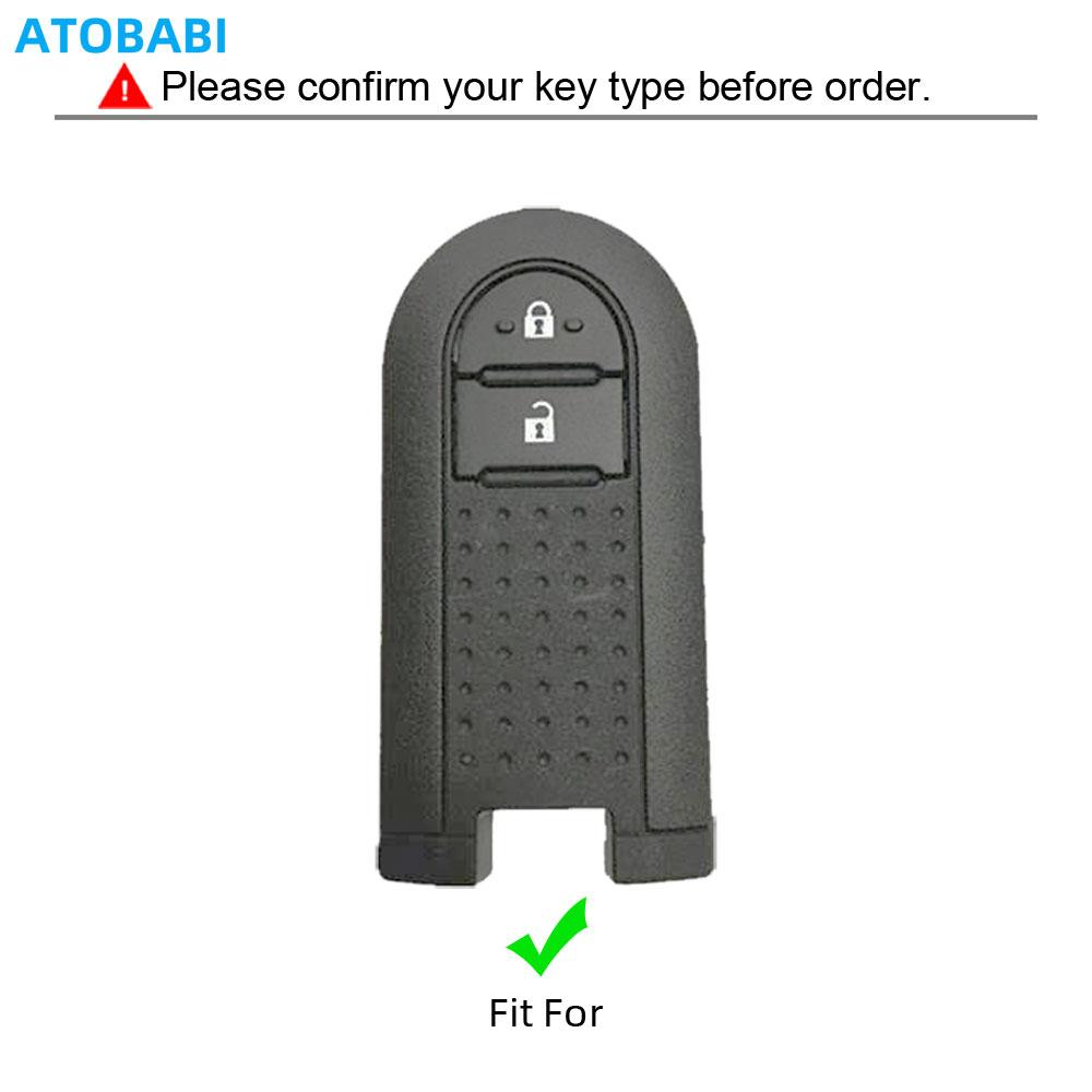 ATOBABI Leather Car Key Case For Toyota Passo Pixis Joy Epoch Daihatsu Boon Move Cast Wake Thor Smart Remote Control Fobs Cover