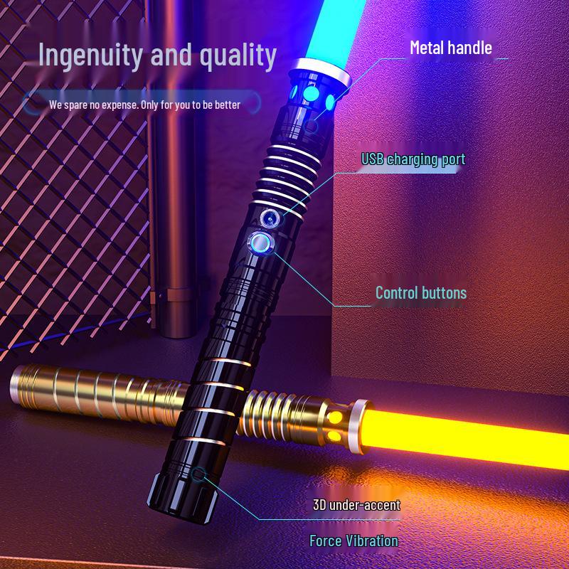 Star Wars RGB Lightsaber: 16 Color Metal Laser Sword with USB Charging