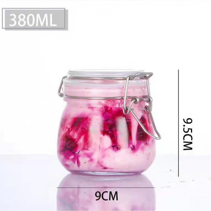 Glass Storage and Pickling Jar with Buckle Seal for Wine, Tea, Honey, and Jam