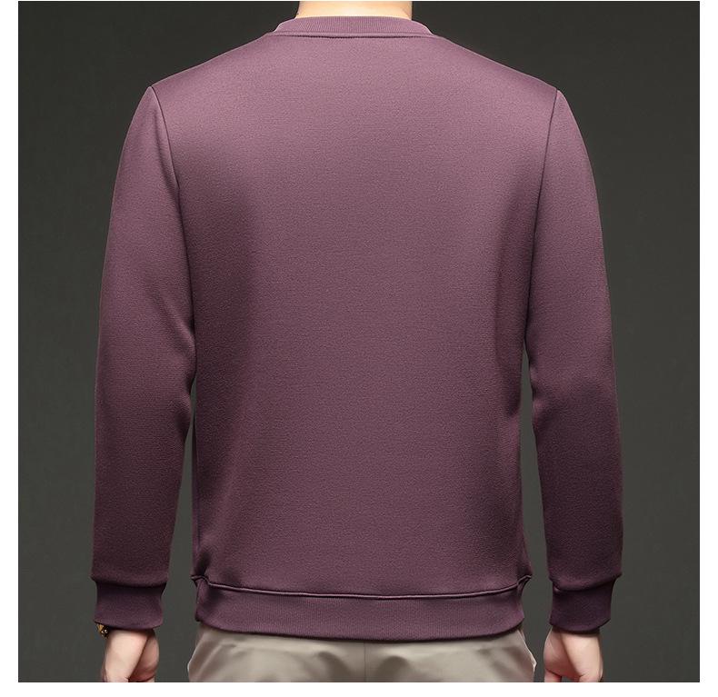 Men's Winter Fleece-Lined Long-Sleeve Casual Sweatshirt