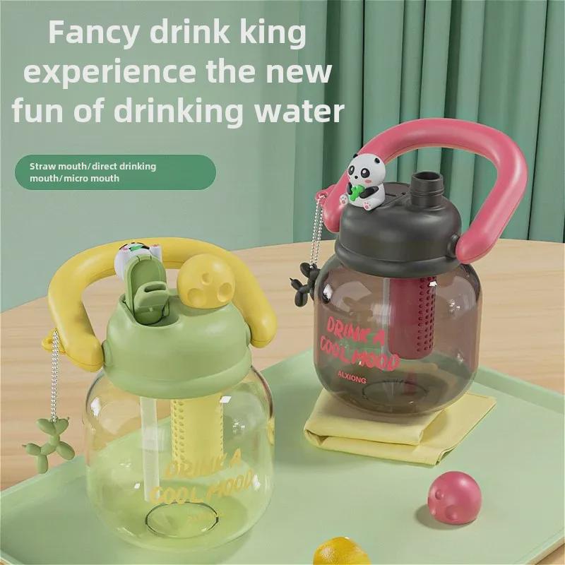 Kızlar için Yüksek Kapasiteli Çift Ağızlı Sevimli Pipetli Kettle