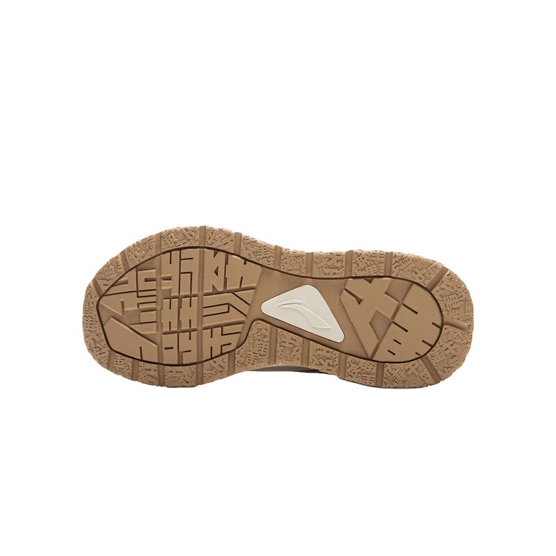 Li Ning Kids Outdoor Fabric Comfortable Versatile Wear-Resistant Waterproof High-Top Outdoor Shoes Kids Shoes Beige YKET010-4