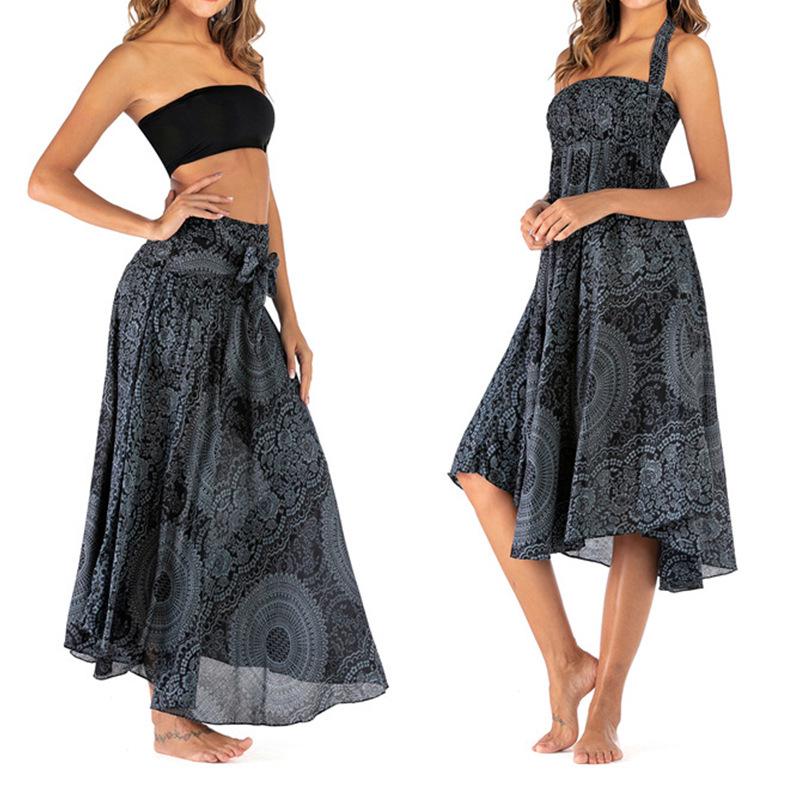 Bohemian Cross-Border Beach Dress: Thai-European-American Style, Two-Wear with Large Hem