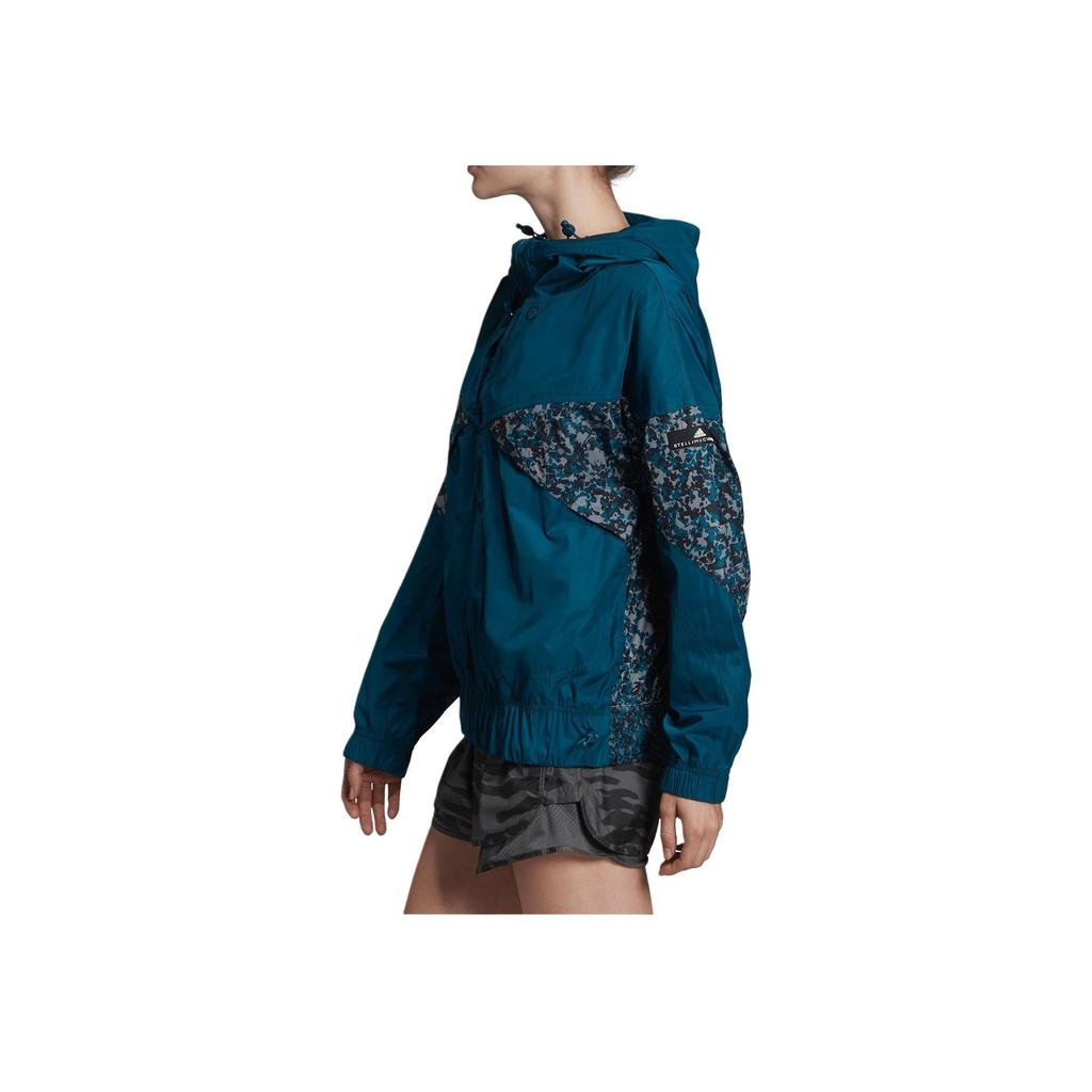 adidas Athletics Camouflage Print Patchwork Design Hooded Jacket Women Jacket Blue EA2536