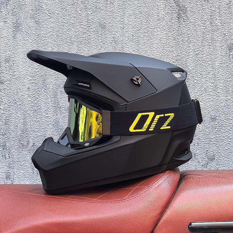 Orz Off-Road Helmets Kids Teens Electric Bike Helmets Men and Women Rally Helmets Mountain Bike Riding Downhill