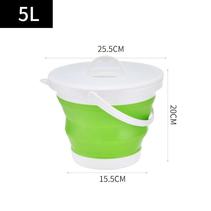 Seau d'eau pliable en silicone portable: Épaissi, Petit, pour la Pêche, la Collecte sur la Plage, le Lavage des Mains et la Collecte d'Eau