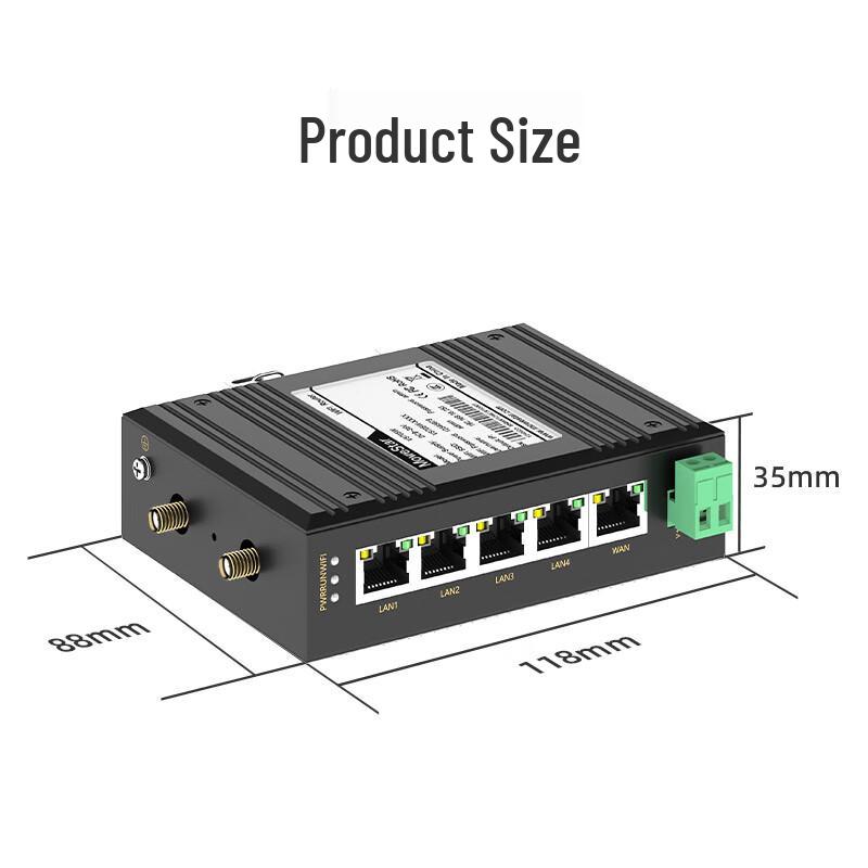 MoweStar Industrial 2.4G WiFi Router (5 Fast Ethernet Ports) (CN Version)