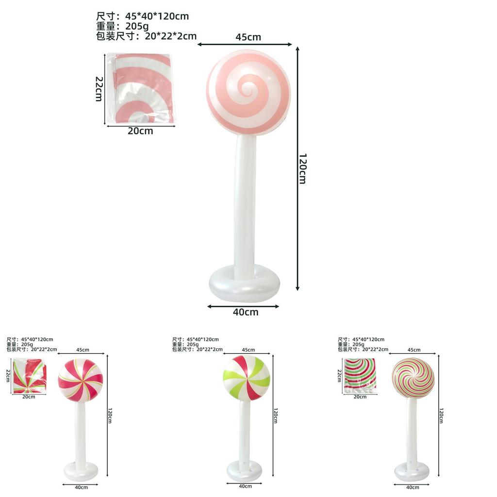 Christmas Inflatable Lollipop Decoration For Holiday Party Festive Decor