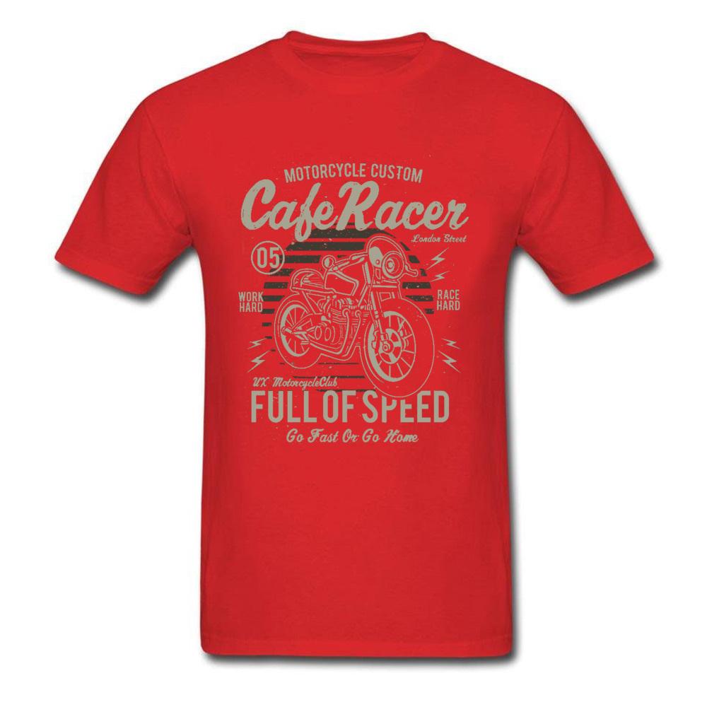 Cafe Racer Voller Geschwindigkeit Vintage Motorrad T-Shirt Retro Motorrad Rennfahrer Auto Spiel Neue T-Shirts Fahrer Biker Cooles T-Shirt Übergröße