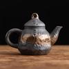 Stout Coarse Pottery Metallic Glaze Handled Teapot
