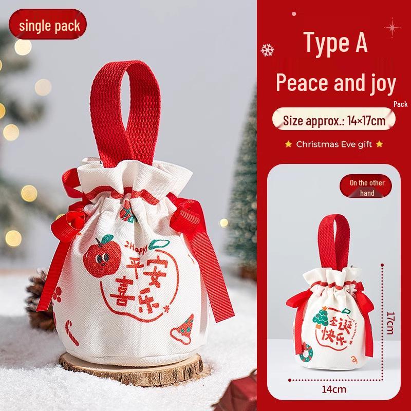 Christmas Eve Candy & Apple Gift Bag for Kids