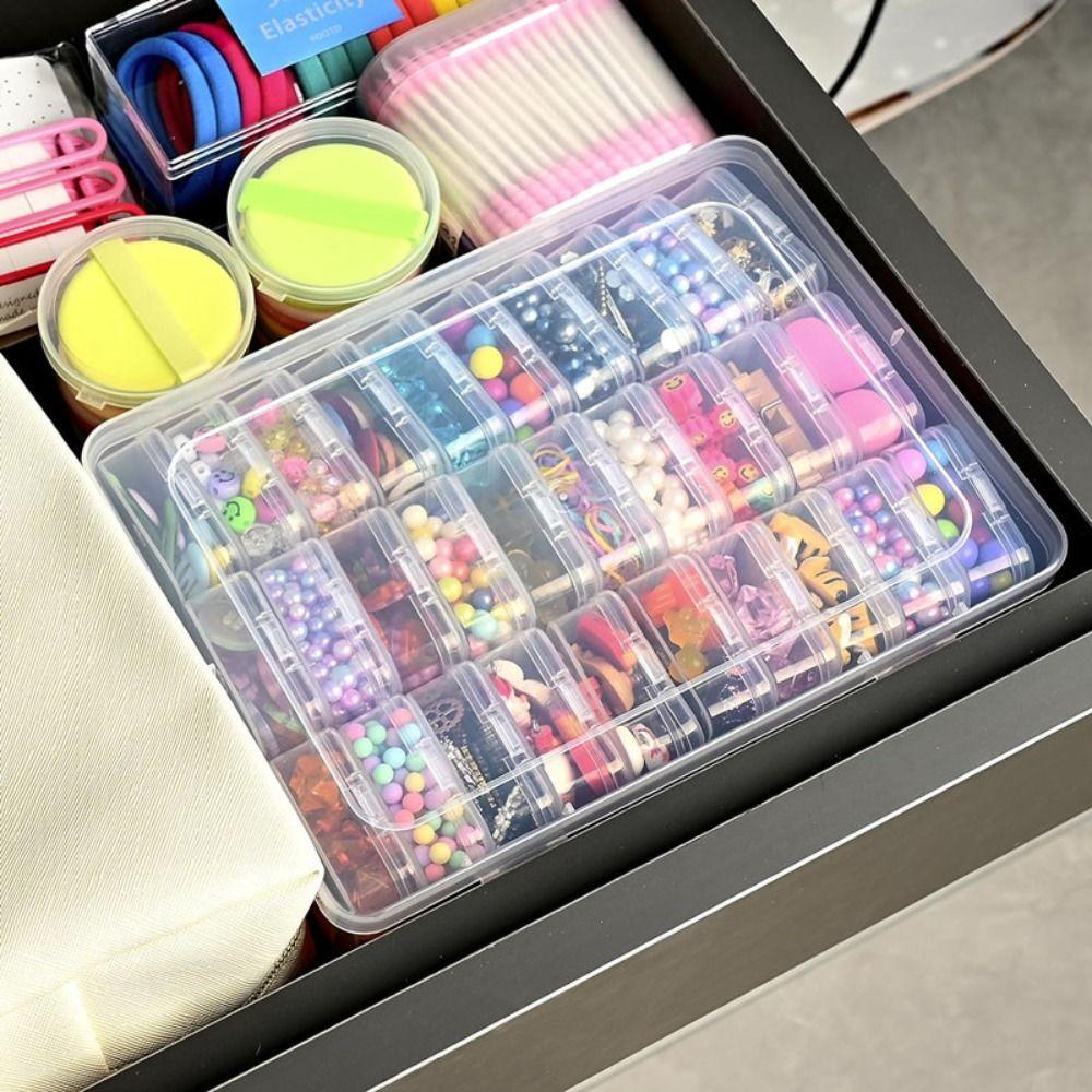 Large Capacity Jewelry Box With Small Storage Containers Loose Bead Storage Box  Beads