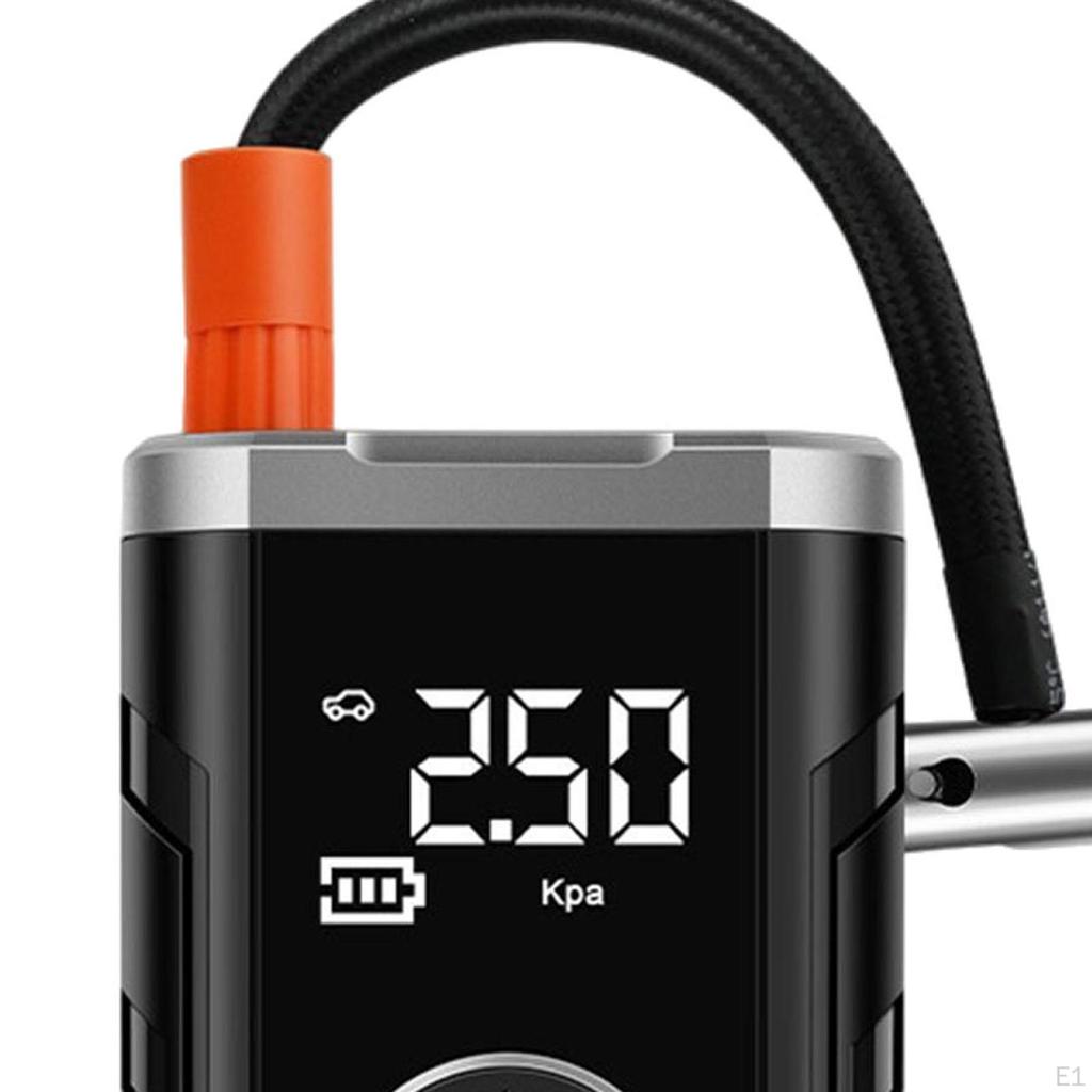 Cordless Tire Inflator with LED Light Sturdy Portable for Bicycle Balls