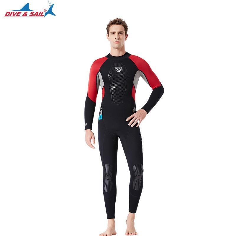 Mens 3mm Fullsuit Wetsuit Diving Surfing Snorkeling Warmth Chloroprene Neoprene SCR Material
