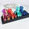 3D Printed Astronaut Skeleton Ornament Halloween Space Zombie Figurine Fidget Toy with Movable Joints Articulated Skeleton Model Decoration