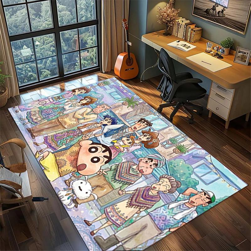 Crayon Shin-chan Home Decor Large Area Rug Non Slip Washable Floor Mat Bedroom Gamer
