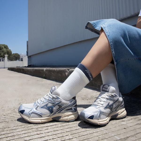 Mizuno Cyclone Speed 2K Pohodlné Odpružené Odolné Prodyšné Neformální Běžecké Boty Unisex Tenisky Fantasy-Silver D1GH222913