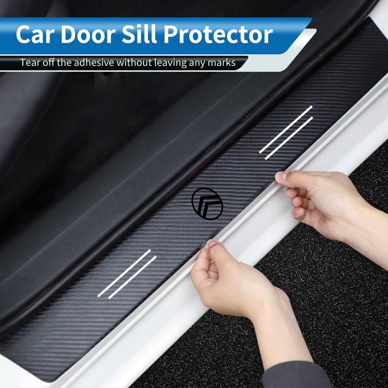 Door Sill Trim Protective Cover Adhesive Strip Sill Protector Auto Sticker For Citroen C4 C3 C5 C1 C2 VTS Berlingo Celysee Xsara