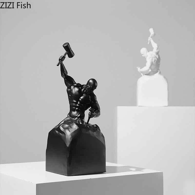 Sculpting Oneself Abstract Artworks Character Statue Desk Decoration Ornaments Inspirational Figures Sculpture Resin Crafts