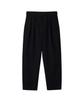CONNECT KINLOCH Washed Cotton Loose Fit Double-Pleat Pants [Black]
