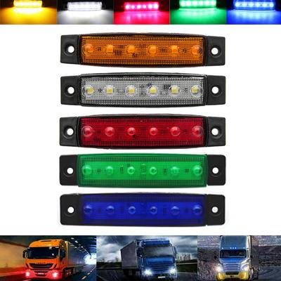 אורות פינוי רכב LED 12/24V 6 SMD LED רכב אוטובוס משאית משאית צד איתות סמן מחוון LED נגרר אור צד אחורי