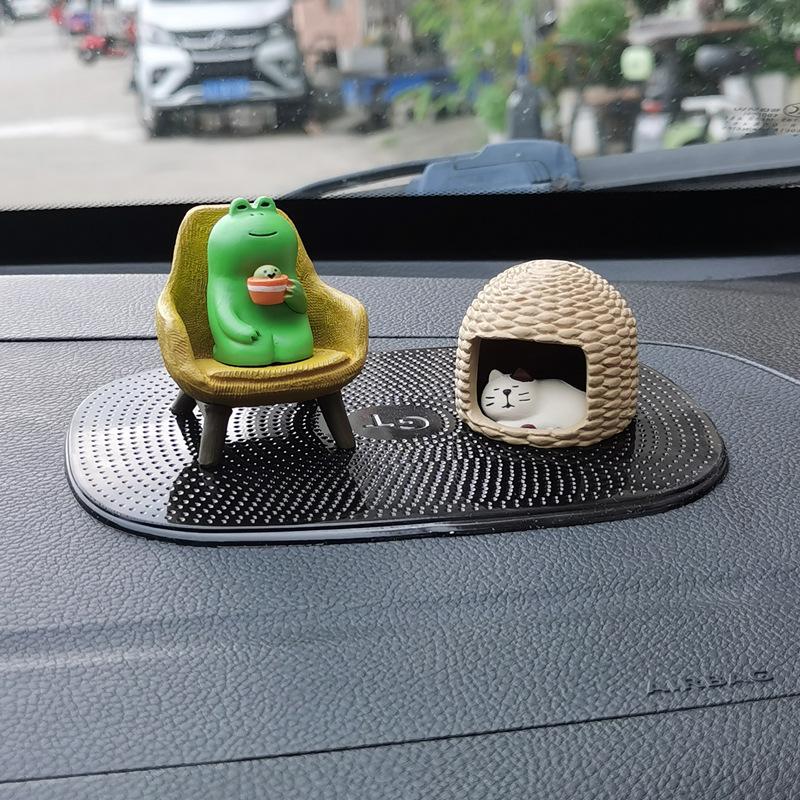 Zakka Żaba Uzdrowicielska Ozdoby Samochodowe: Urocza dekoracja wnętrza do domu, biura lub samochodu