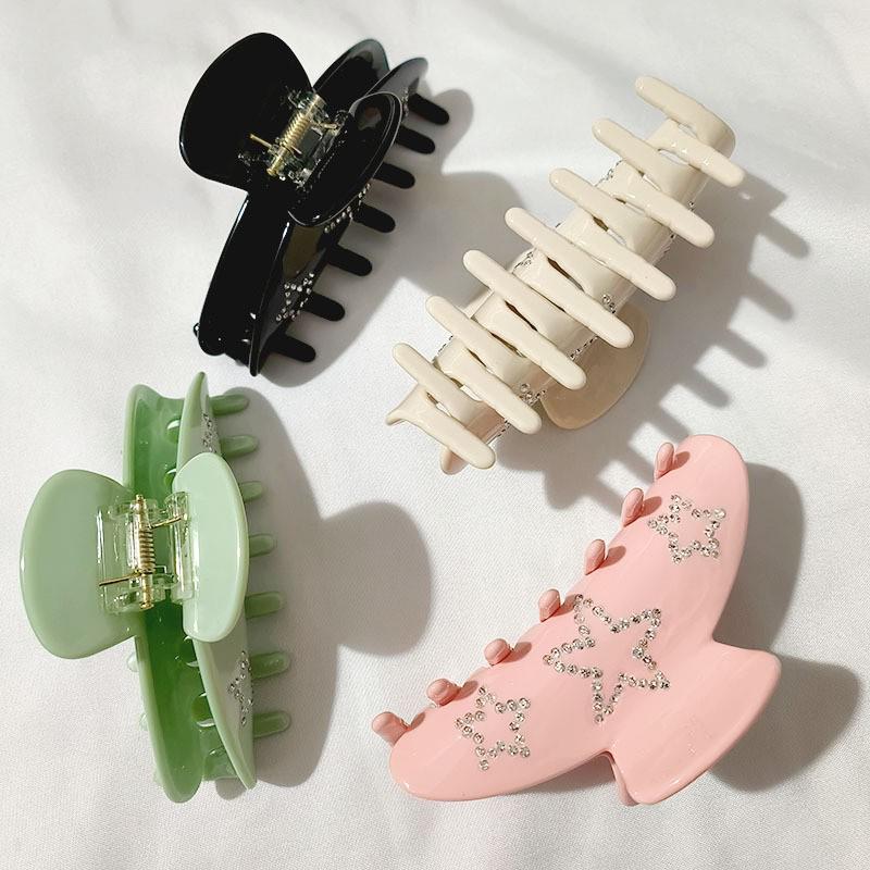 YHJ 2023 Acetate Rhinestone Star Hair Clip - Large Shark Clip for Updo