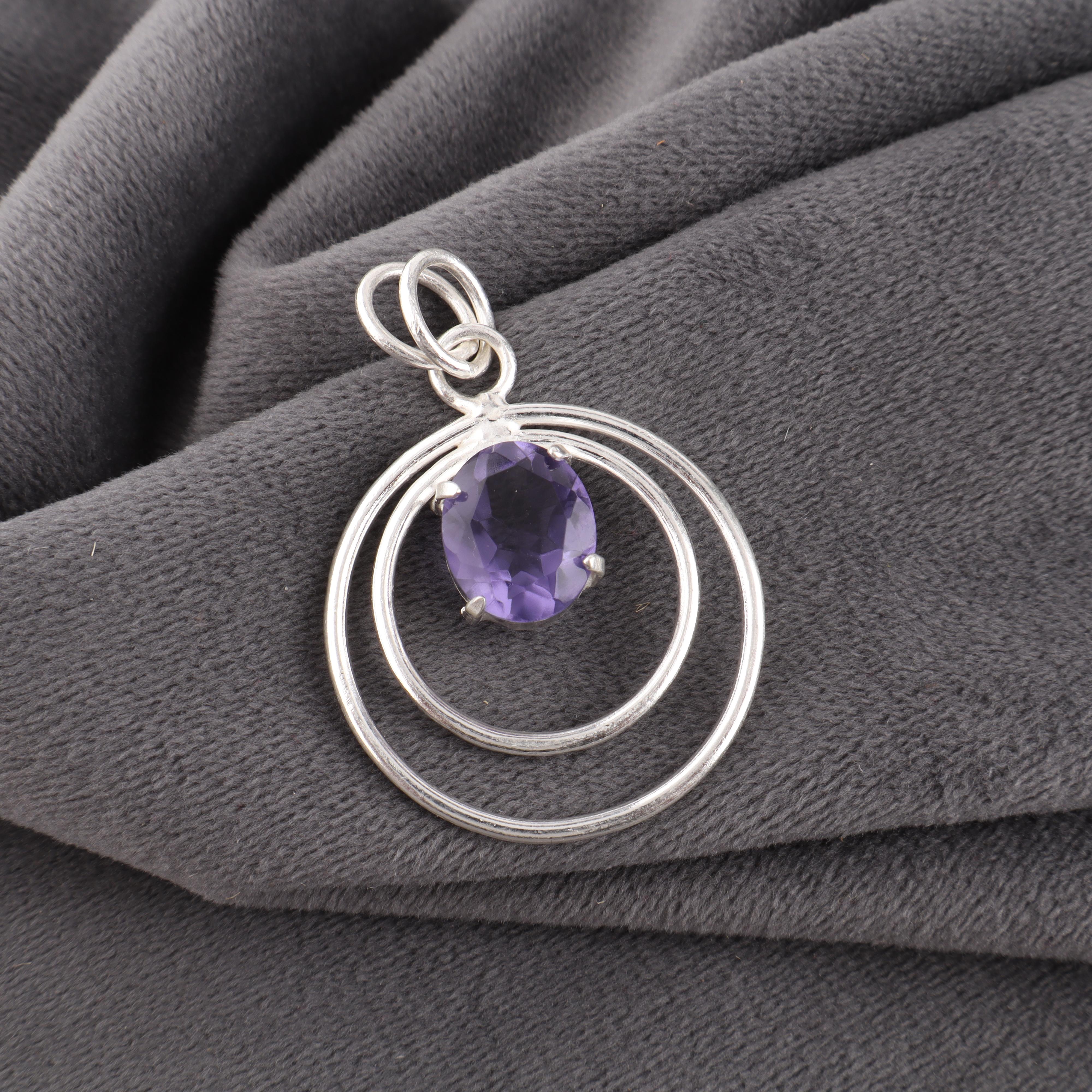 

Подвеска с иолитом, Подвеска из драгоценного камня ручной работы, Подвеска из стерлингового серебра 925 пробы, Изящное украшение, Для подарка на помолвку 1.65 Inches фиолетовый