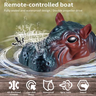 Remote Control Animal Boat 2.4GHz Remote Control Water Toys Waterproof Water Spray Function/One