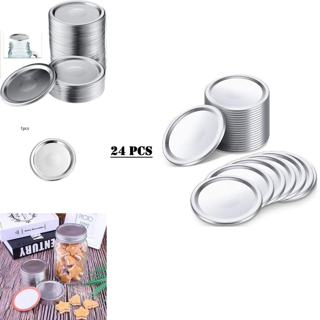 24 Pcs Regular Mouth Mason Jar Lids For Leak Proof Food Storage And Preservation