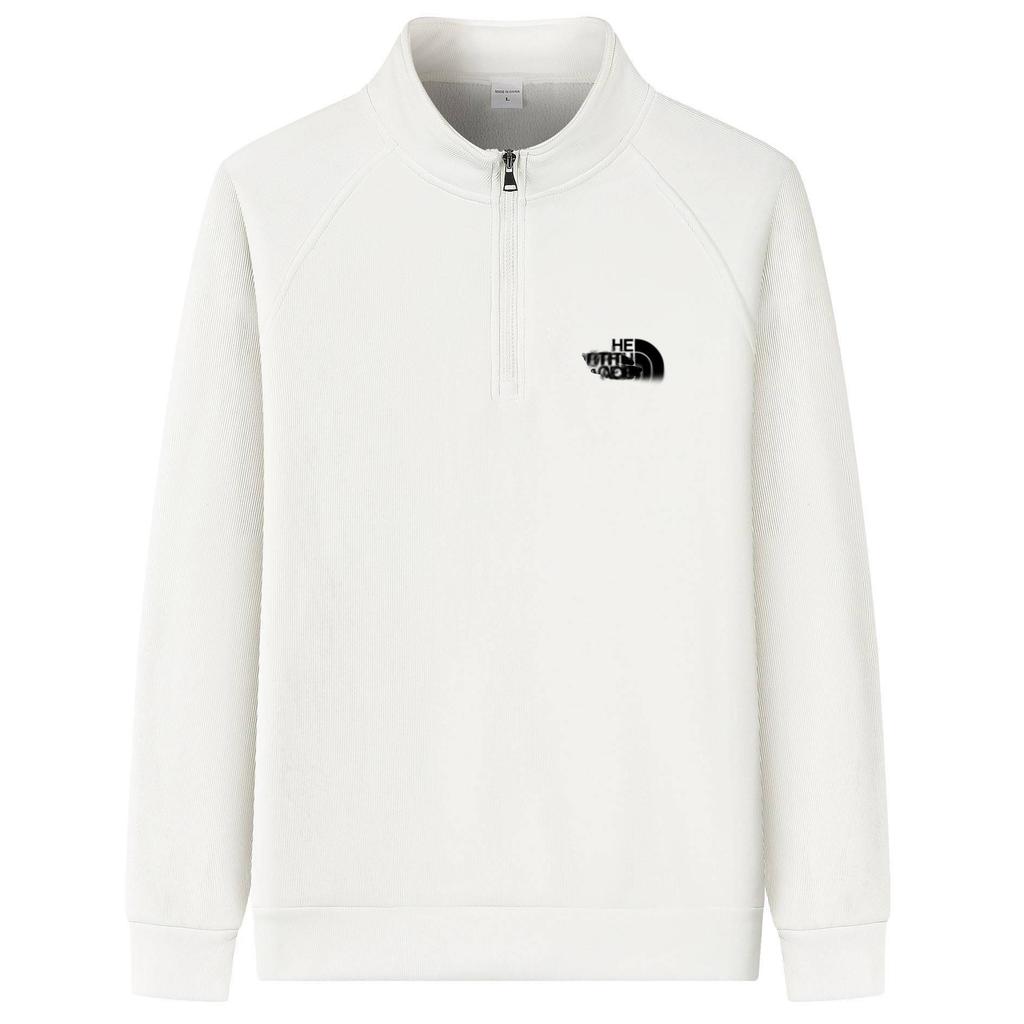 2024 Men's Sherpa Lined Hoodie - Spring/Autumn, Pullover, Casual Sports Fleece Jacket.