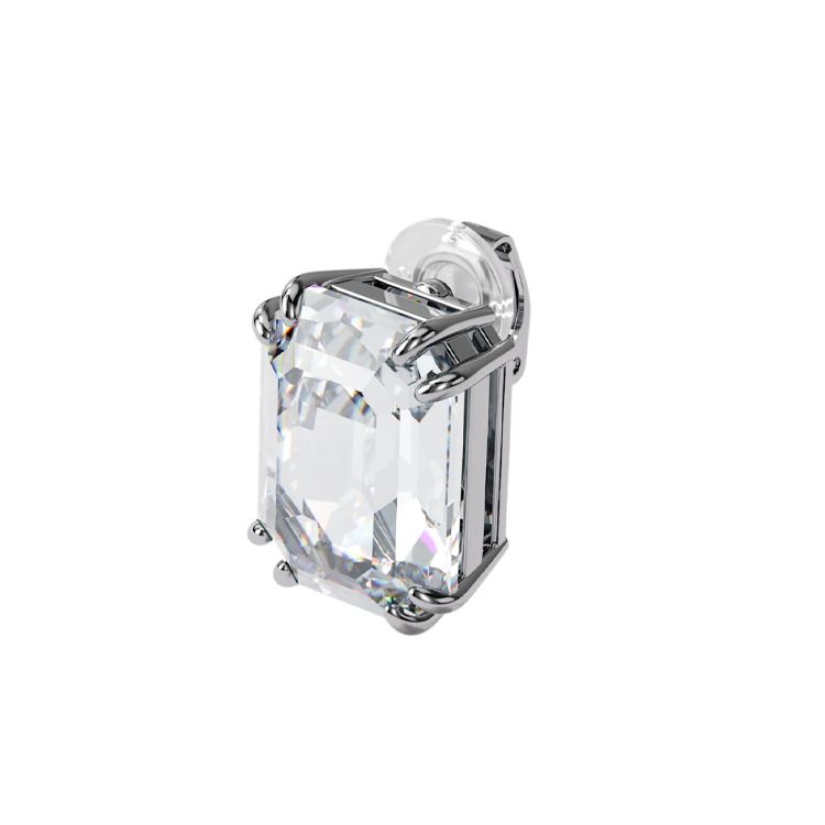 Swarovski Mesmera Octagonal Cut Crystal Clip-On Earring Women earrings White 5600860 Box+Shopping Bag (Random Color)