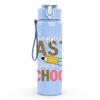 1PC Last School Script Letter 750ml Color Plastic Sports Water Bottle Leakproof Flip Straw Lid Suitable for Sports Office Home Use