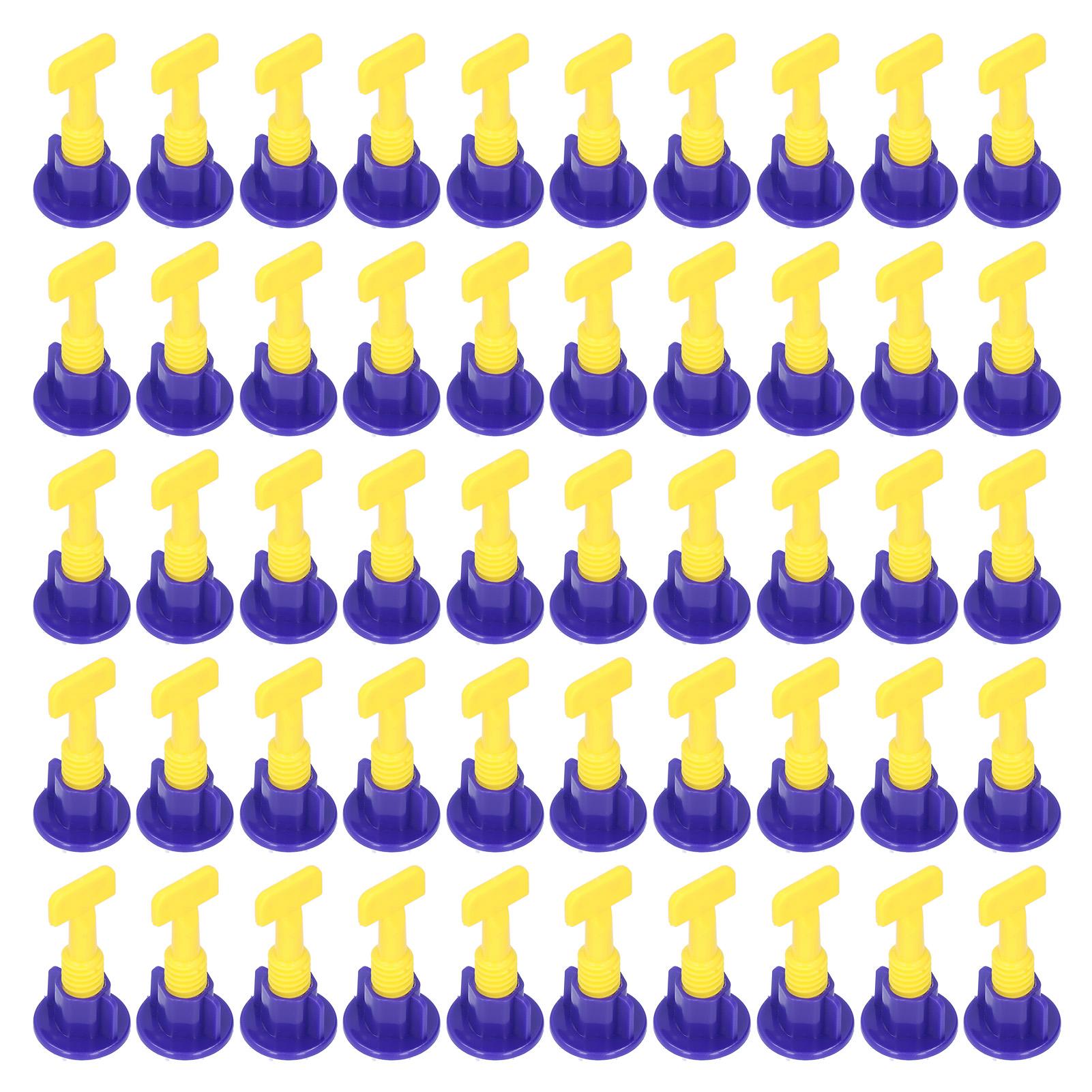 

50 шт. Набор инструментов для выравнивания плитки, набор для напольных распорок с гаечным ключом для HomeBlue Yellow