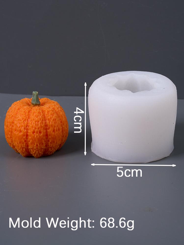 3D Pumpkin Candle Halloween Ornaments Silicone Mold DIY Scented Candle Making Tools Plaster Resin Chocolate Molds Home Decor