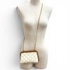 Excellent CELINE Shoulder Bag Logo Chain Clutch Bag off white Triomphe canvas Used