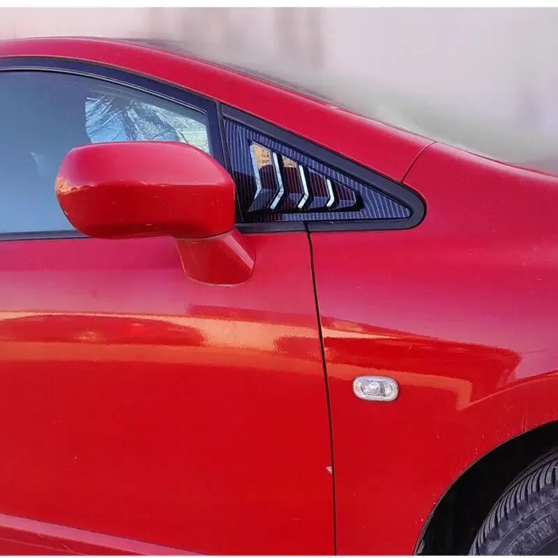 For Honda Civic Sedan 8th 2006-2010 2x Car Sticker Front Triangle Window Louver Side Vent Shutter Blind Shades Cover Trim Decor