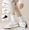Unisex White Anti-Odor Cotton Sports Socks - Mid-Calf, Sweat-Absorbent, Antibacterial, Perfect for Autumn