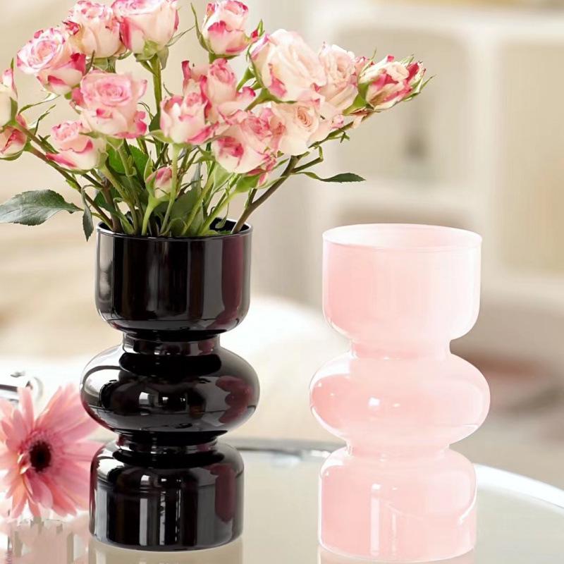 Large Light Luxury Glass Vase for Living Room: Hydroponic Plant & Flower Arrangement
